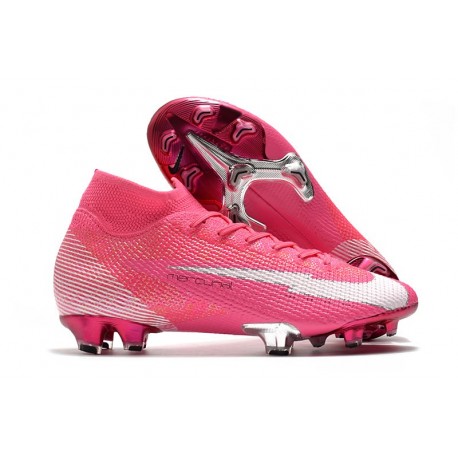 Nike Mercurial Superfly VII Elite FG x Mbappé Rosa Blanco Negro