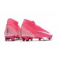 Nike Mercurial Superfly VII Elite FG x Mbappé Rosa Blanco Negro