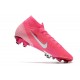Nike Mercurial Superfly VII Elite FG x Mbappé Rosa Blanco Negro