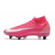 Nike Mercurial Superfly 7 Elite SG-Pro x Mbappé Explosión Rosa Blanco