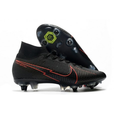 Nike Mercurial Superfly 7 Elite SG-Pro Anti-Clog Negro Rojo