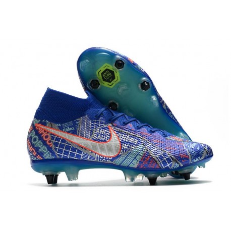 Nike Mercurial Superfly 7 Elite SG-Pro Sancho Azul Blanco Verde Negro