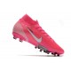 Bota Nike Mercurial Superfly VII Elite AG x Mbappé Rosa Blanco Negro