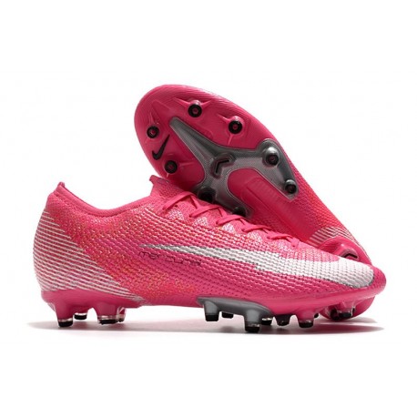 Nike Mercurial Vapor 13 Elite AG x Mbappé Explosión Rosa Blanco Negro