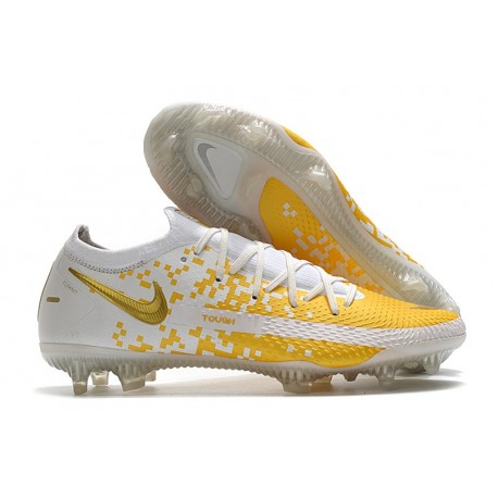 Tacos de Futbol Nike Phantom GT Elite FG - Blanco Oro