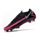 Tacos Futbol Nike Phantom GT Elite FG - Negro Plateado Explosión Rosa