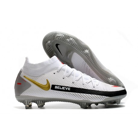 Nike para Hombre Fútbol Phantom Gt Elite Df Fg Blanco Negro Oro Rojo
