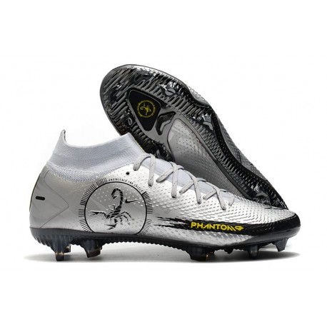 Nike Phantom GT Scorpion Elite Dynamic Fit FG Platino Plateado Negro