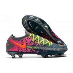 Nike 2021 Phantom Generative Textur GT Elite FG - Azul Gris Rosa