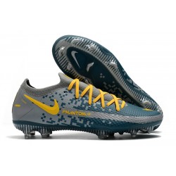 Nike 2021 Phantom Generative Textur GT Elite FG - Azul Gris Amarillo