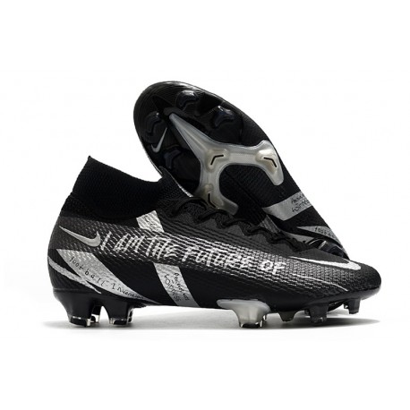 Nike Nuevo Mercurial Superfly 7 Elite DF FG Negro Plata