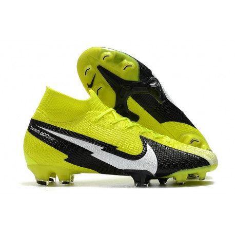 Nike Nuevo Mercurial Superfly 7 Elite DF FG Amarillo Negro Blanco