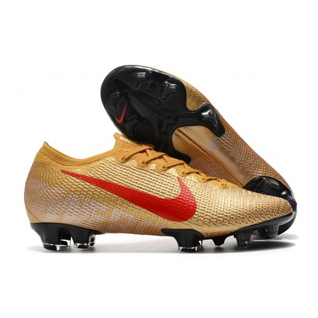 Nike Zapatos Mercurial Vapor XIII Elite FG Oro Rojo