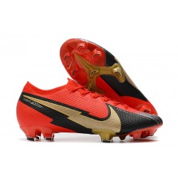 Nike Zapatos Mercurial Vapor XIII Elite FG Rojo Negro Oro