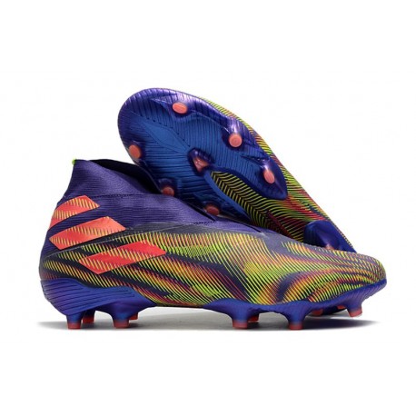 adidas Nemeziz 19+ FG Zapatillas - Tinta Energia Rosa Senal Verde