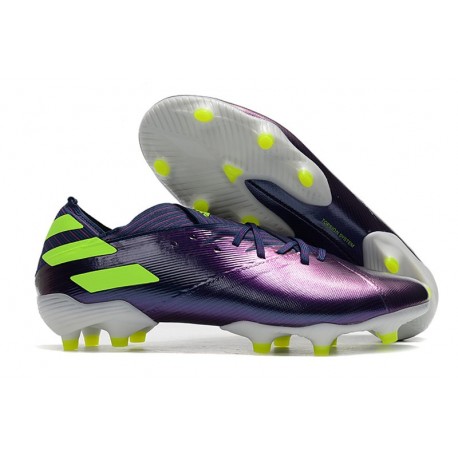 Nuevas Botas adidas Nemeziz Messi 19.1 FG Violeta Verde