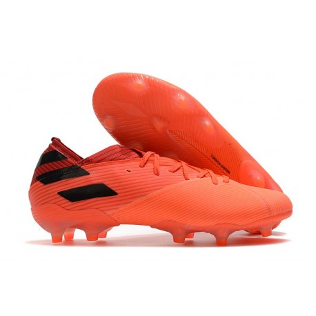 Botas adidas Nemeziz Messi 19.1 FG Signal Coral Negro Rojo Gloria