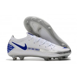 Nike 2021 Phantom Generative Textur GT Elite FG - Blanco Azul