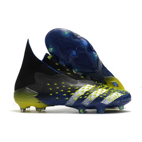 Bota adidas Predator Freak + FG Azul Negro Blanco Amarillo Solar
