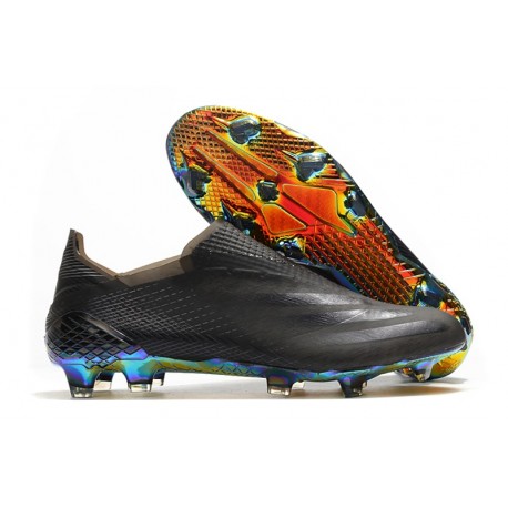 Bota de Fútbol adidas X Ghosted + FG Negro Cyan Gris