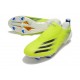 Bota de Fútbol adidas X Ghosted + FG Amarillo Solar Negro Azul Royal