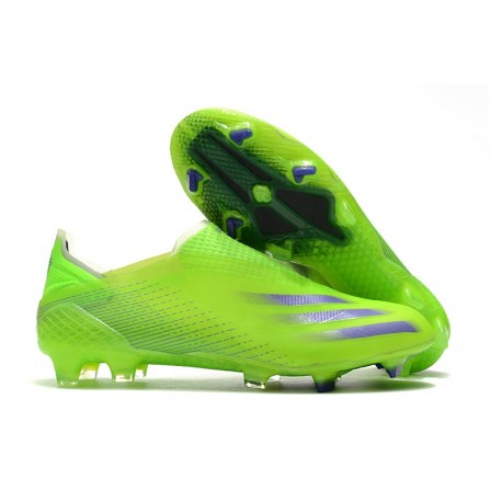 Bota de Fútbol adidas X Ghosted + FG Verde Tinta Energía
