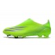 Bota de Fútbol adidas X Ghosted + FG Verde Tinta Energía