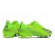 Bota de Fútbol adidas X Ghosted + FG Verde Tinta Energía