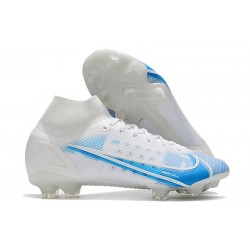 Botas de Fútbol Nike Mercurial Superfly 8 Elite FG Blanco Azul
