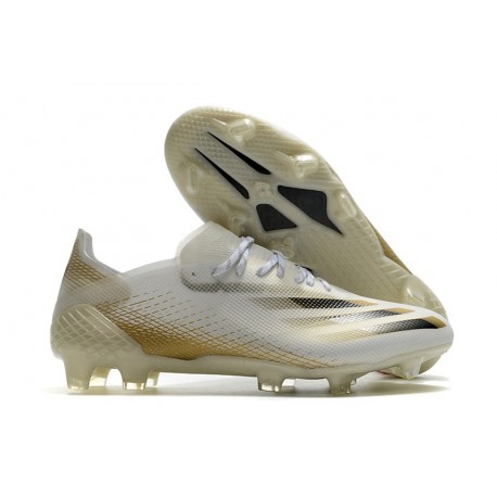 adidas X Ghosted.1 FG Blanco Negro Dorado Metalizado Jaspeado
