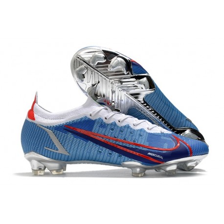 Zapatos Nike Mercurial Vapor 14 Elite FG Azul Rojo Plata