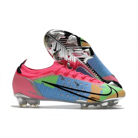 Zapatos Nike Mercurial Vapor 14 Elite FG Rosa Azul Verde
