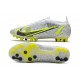 Nike Mercurial Vapor XIV Elite AG Pro Blanco Negro Metálico Plateado