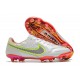 Botas de fútbol Nike Tiempo Legend 9 Elite FG Blanco Negro Carmesí Rosa