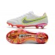 Botas de fútbol Nike Tiempo Legend 9 Elite FG Blanco Negro Carmesí Rosa