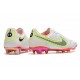 Botas de fútbol Nike Tiempo Legend 9 Elite FG Blanco Negro Carmesí Rosa