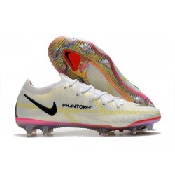 Botas de fútbol Nike Phantom GT2 Elite FG Blanco Negro Carmesí Rosa