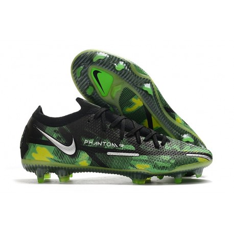 Botas Nike Phantom GT2 Elite FG Noir Platine Métallique Vert Strike