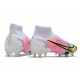 Nike Mercurial Superfly VIII Elite SG Bota Blanco Platino Rosa