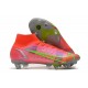 Nike Mercurial Superfly VIII Elite SG Bota Carmesi Plateado Metalizado