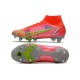 Nike Mercurial Superfly VIII Elite SG Bota Carmesi Plateado Metalizado