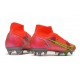Nike Mercurial Superfly VIII Elite SG Bota Carmesi Plateado Metalizado