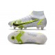 Nike Mercurial Superfly VIII Elite SG Blanco Negro Metálico Plateado