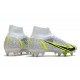 Nike Mercurial Superfly VIII Elite SG Blanco Negro Metálico Plateado
