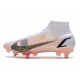 Nike Mercurial Superfly VIII Elite SG Bota Blanco Negro Carmesí