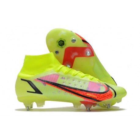 Nike Mercurial Superfly VIII Elite SG Bota Volt Carmesí Negro
