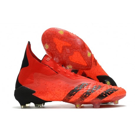 Bota de fútbol adidas Predator Freak + FG Meteorite Pack Rojo Negro Rojo Solar