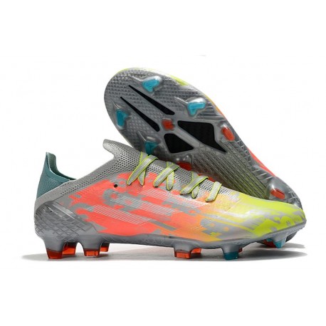 Bota Futbol adidas X Speedflow.1 FG Onix Transparente Blanco Amarillo