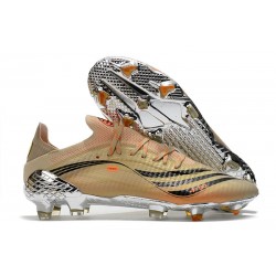 Bota de Futbol adidas X Speedflow.1 FG Tech Metallic Negro Naranja