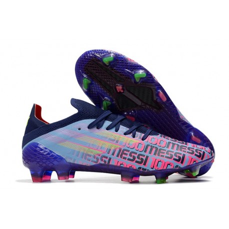 adidas X Speedflow.1 FG Zapatillas Azul Rosa Amarillo